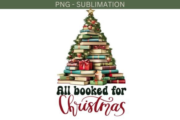 All Booked for Christmas Illustrations