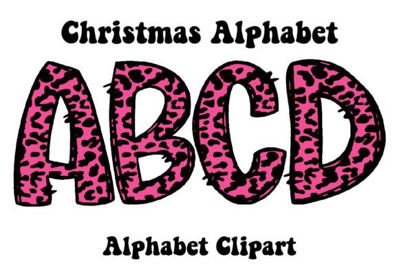 Christmas Alphabet Pink Leopard Doodle Review
