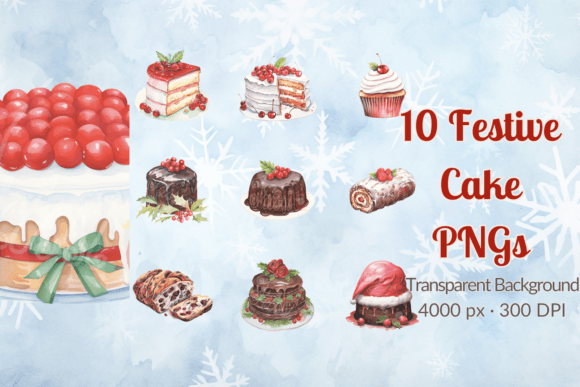 Christmas Bakery Clipart Images for Seasonal Illustrations