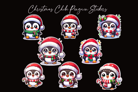 Christmas Chibi Penguins: A Review of Festive Illustrations for Branding