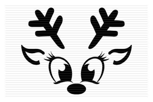 Christmas Deer Face Cute Reindeer Illustration Review