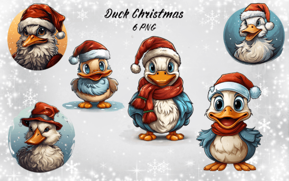 Christmas Duck Sublimation Bundle for Illustrations