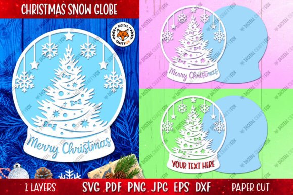 Christmas Tree Snow Globe Paper Cut SVG Review
