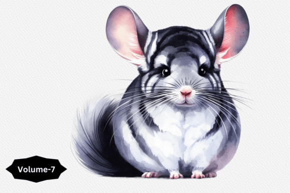 Cute Chinchilla Christmas Clipart for Modern Illustrations