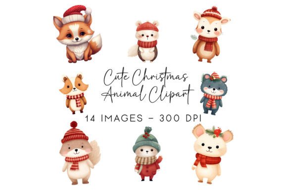 Cute Christmas Animal Clipart Review
