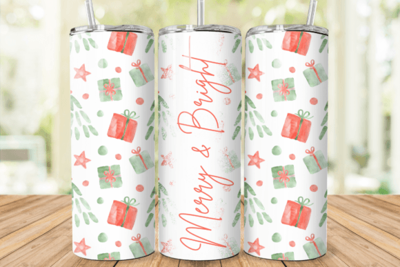 Merry and Bright Christmas 20oz Wrap Illustrations Review