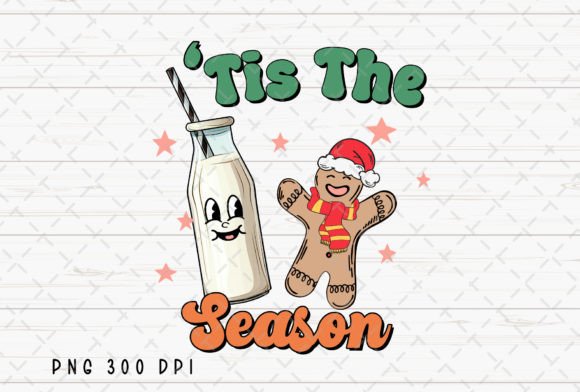 Tis the Season Gingerbread Christmas PNG: Illustrations for Sellers