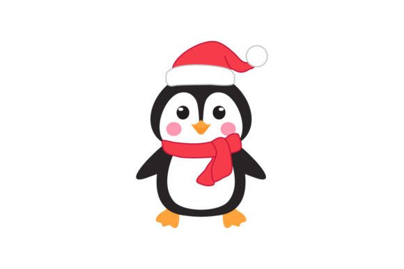 Vector of Cute Penguin in Christmas for Illustrations