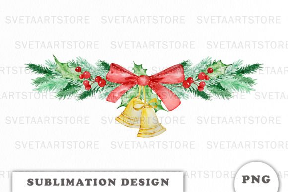 Watercolor Christmas Decor Illustrations for Festive Web Design