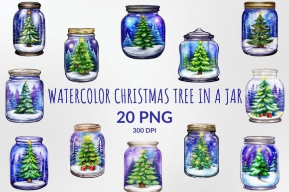 Watercolor Christmas Tree in a Jar Embroidery Review